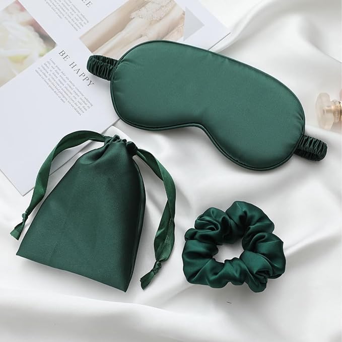 Silk Satin Sleeping Eye Mask, Soft Breathable Blackout Eyeshade Eye Cover - Image 5