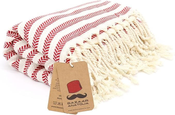 Bazaar Anatolia Turkish Beach Towel – 100% Cotton, Quick Dry, Sand Free Towel - Image 9