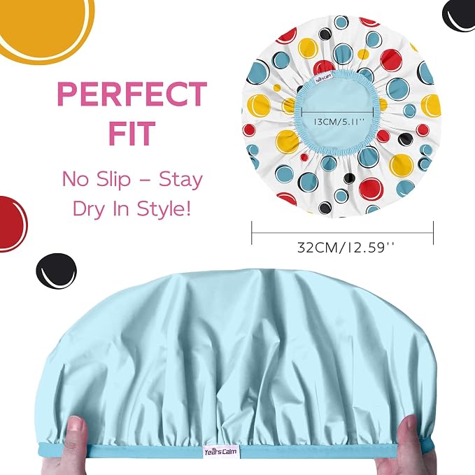 Years calm Waterproof Shower Cap - Image 2