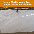 Karibiber Vanity Tray, 11.8inch Marble Bathroom Tray - Image 6