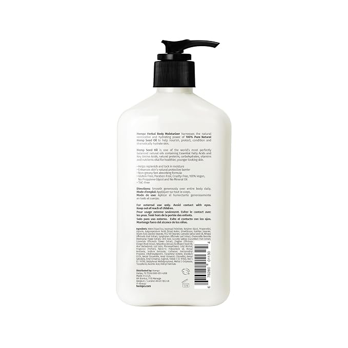 Hempz Original, Natural Hemp Seed Oil Body Moisturizer - Image 2