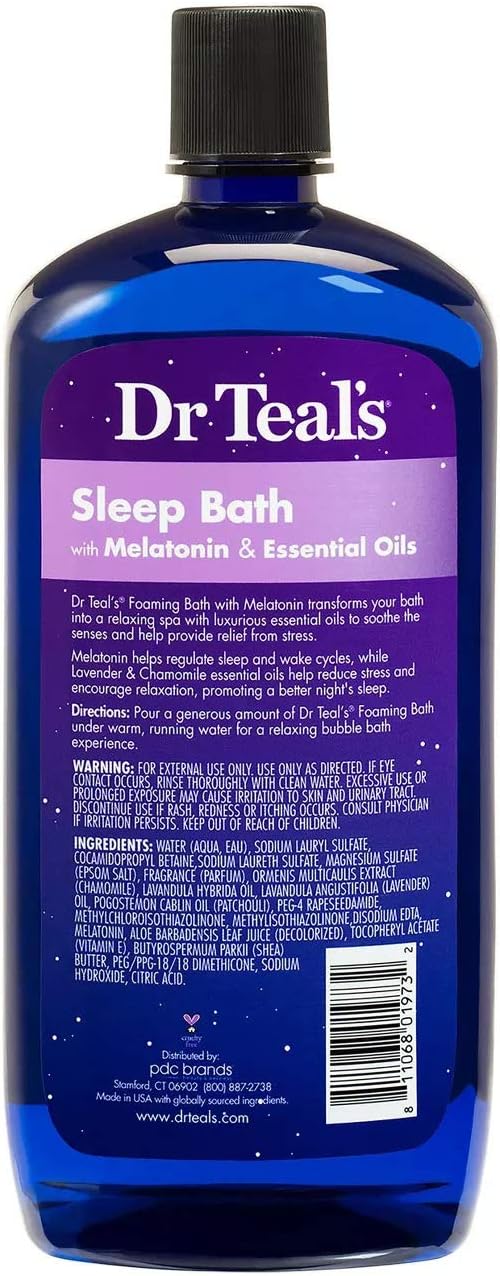 Dr. Teals Foaming Bath Variety Gift Set Shea Butter & Almond Oil, Melatonin - Image 5