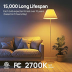 Linkind A19 LED Light Bulbs Dimmable, 100W Equivalent Light Bulbs, 2700K Soft - Image 6