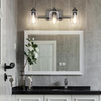 SOLFART 3 Lights Bathroom Light Fixtures Over Mirror Black Vanity Lights - Image 2