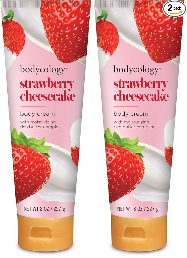 Bodycology Shea Butter Body Cream, Strawberry Cheesecake, 8 oz by Bodycology