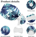 Adjustable Brown Dachshund Dog Blue Surgical Scrub Cap - Image 4