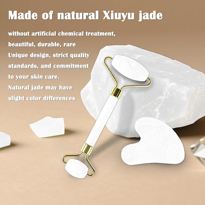 Jade Roller Gua Sha Tools – Nature Gua Sha Facial Tool Skin Tightening Face - Image 7