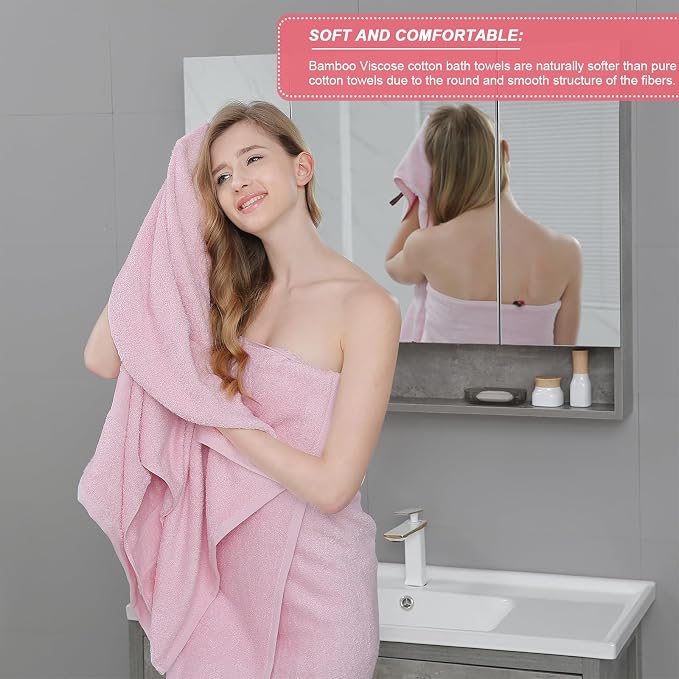 Aibaser Bath Towels, 27x54inch - Image 6