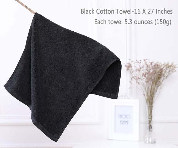 PERFEHAIR Black Salon Towels-Barber Hand Cotton Towel - Image 5