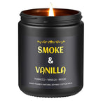 Smoke & Vanilla Candle, 7 oz Scented Candle by Enwhisco
