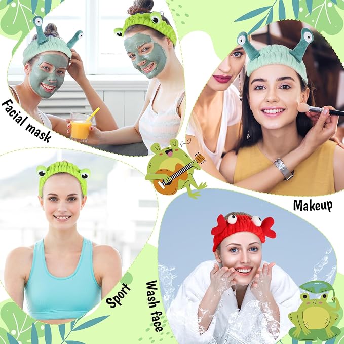 3Pcs Face Wash Headband Cute, Soft Spa Headband - Image 5
