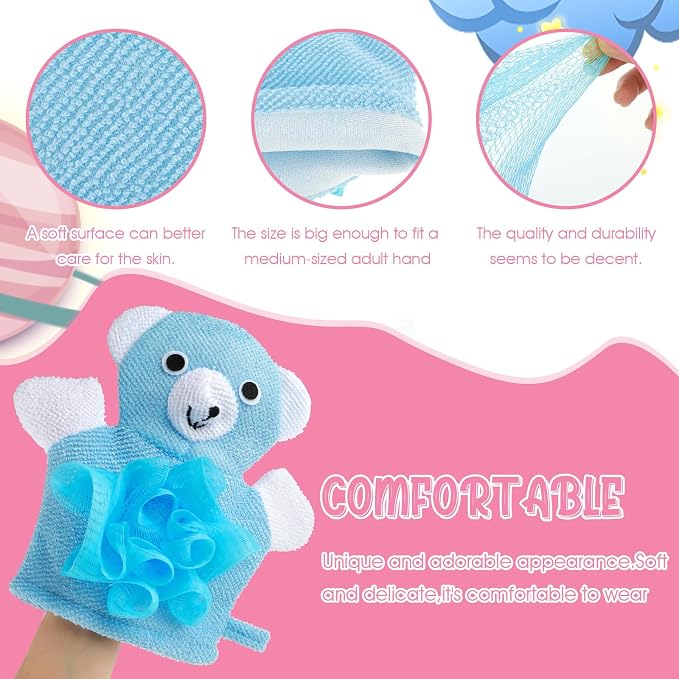 Bath Gloves Loofah for Kids - Image 4