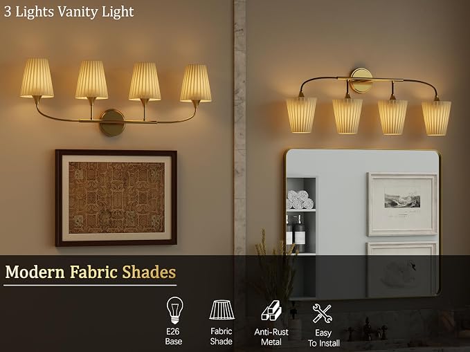 4-Light Bathroom Light Fixtures, Modern Light Fixtures - Image 9