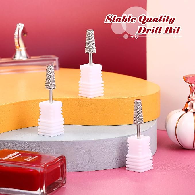 3 Pieces Tapered Barrel Carbide Nail Drill Bit, 3 Sizes Carbide Nail Drill Bit - Image 6