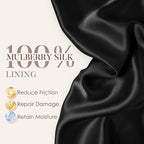 LULUSILK 100% Mulberry Silk Lined Sleep Cap, No More Frizzy Tangled Hair - Image 2