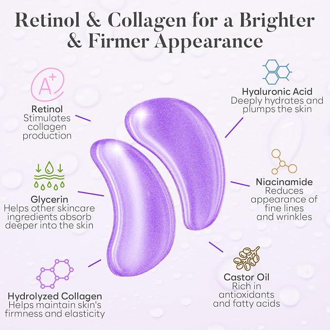 BLOOMORA Retinol & Collagen Under Eye Patches - Image 2