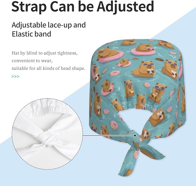 Alligator Ice Cream Working Cap, Scrub Cap - Image 4