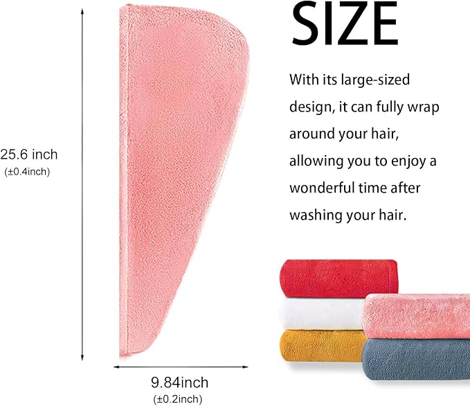 Microfiber Hair Drying Towel Wrap - Image 3