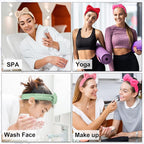 Tigeen 52 Pieces Spa Headband for Washing Face Bulk Soft Coral Fleece Skincare - Image 6