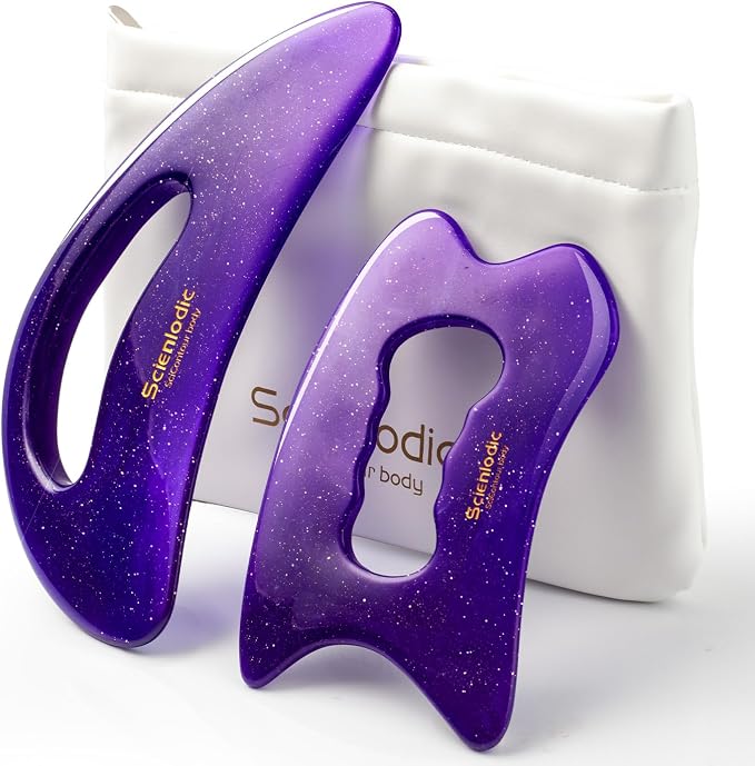 Scienlodic 2 Pcs Large Body Gua Sha Massage Tools by YourRedLightTherapyGuide