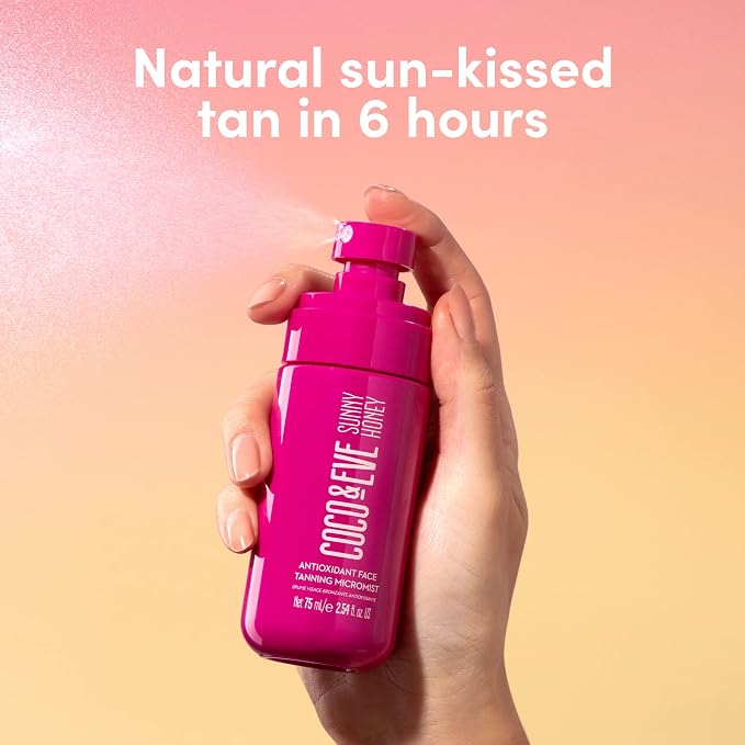 Coco & Eve Face Tanning Micromist – Sunless Facial Self Tanner Ultra Fine Mist - Image 2