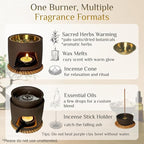 5 in 1 Incense Diffuser & Holder Set, Ceramic Aromatherapy Burner - Image 2
