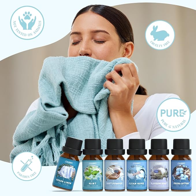 SALUBRITO Clean Fragrance Oils Set, Premium Essential Oils Set - Image 2