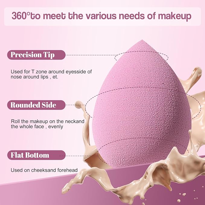 Makeup Sponge Set BS-MALL Triangle Puff 14 Pcs - Image 2
