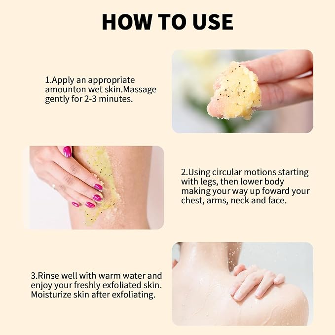 Turmeric Body Scrub &Avocado Face & Body ScrubMoisturizing and Exfoliating Body - Image 5