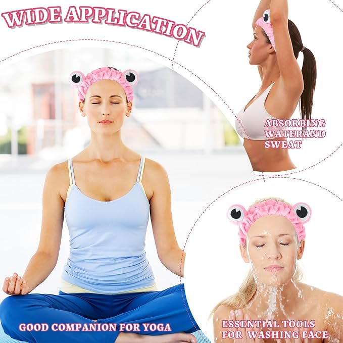 Jowmoy Rose Red Frog Eye Elastic Headband - Image 5