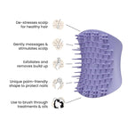 Tangle Teezer Scalp & Shampoo Hairbrush, to Exfoliate, and Cleanse, Lavender - Image 3