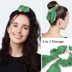 Scrub Caps Women Ponytail Cute Pink and White Leaves Caps Bouffant Working Hat - Image 5