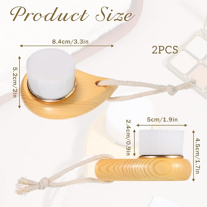 2pcs Soft Bristle Face Cleansing Brush Manual Face Brush - Image 2