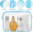 Tbestmax 10 Pack Clear Cosmetic Bags Makeup Bags Portable Waterproof TSA - Image 3