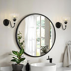 1 Piece Black Wall Sconce, 1-Light Black Farmhouse Wall Sconce - Image 7