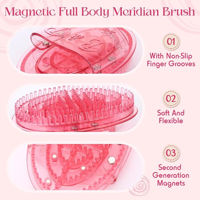 2 Pcs Meridian Massage Brush Magnetic Full Body Meridian Brush Beauty Salon - Image 3