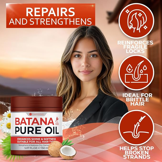 Batana Oil - Pure, Unrefined and Cold Pressed - Volumizing Hair Treatment - Image 3