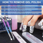 2PCS Metal Cuticle Pusher and Scraper, Nail Trimmer Cutter Stainless Steel Gel - Image 5