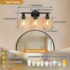 Zarbitta 3-Light Bathroom Light Fixtures, Bathroom Wall Lamp - Image 8