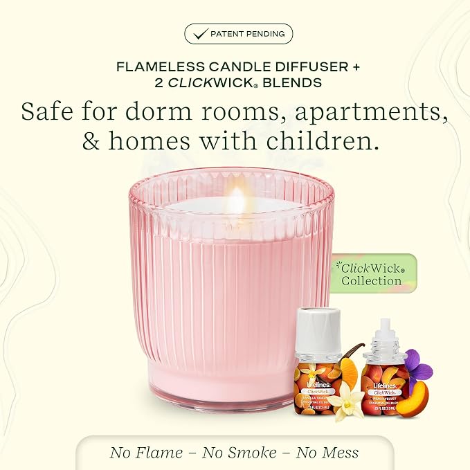 Lifelines Flameless Candle Aromatherapy Essential Oil Diffuser - Image 2
