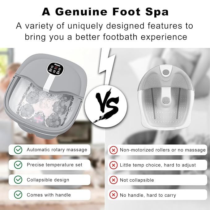 HOSPAN Collapsible Foot Spa Electric Rotary Massage, Foot Bath - Image 2