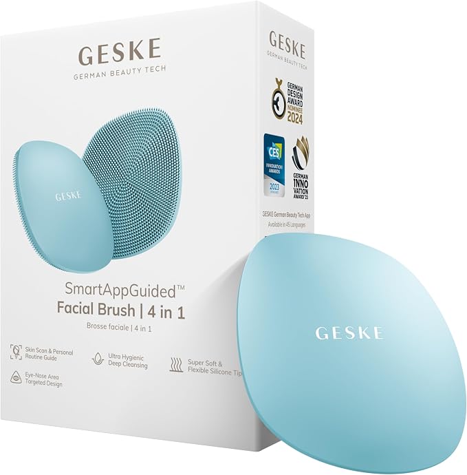 GESKE SmartAppGuided™ Facial Brush | 4 in 1 | Professional Facial Cleansing by GESKEGermanBeautyTech