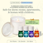Lifelines Flameless Candle Aromatherapy Essential Oil Diffuser - Image 2