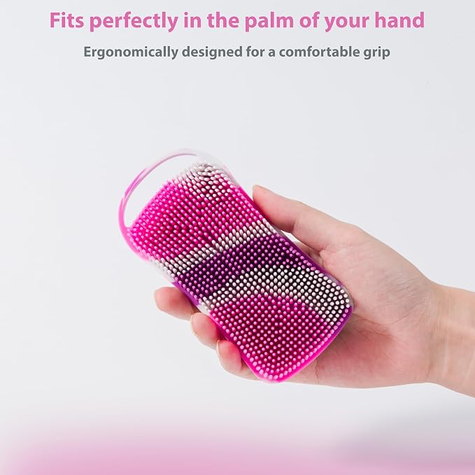 2 PC Silicone Body Scrubber, 2 in 1 Exfoliating Shower Bath Scrubber, Soft - Image 6
