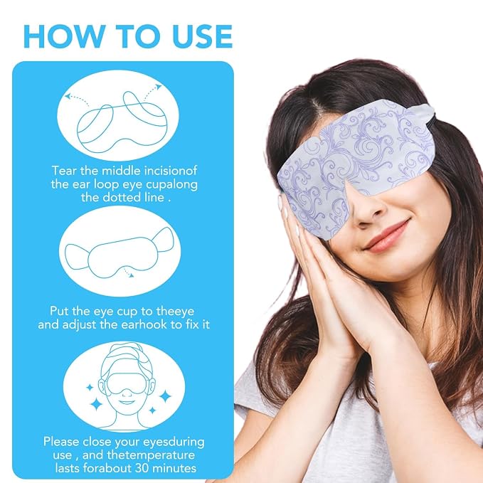 XPCARE 60 Pack Steam Eye Masks for Dry Eyes, SPA Warm Sleep Eye Mask, - Image 5