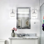 PRESDE 1-Light Bathroom Vanity Light, Modern Chrome Wall Sconce - Image 2