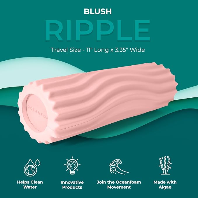 Oceanfoam Ripple Travel Foam Roller Firm Mini Foam Roller - Image 4