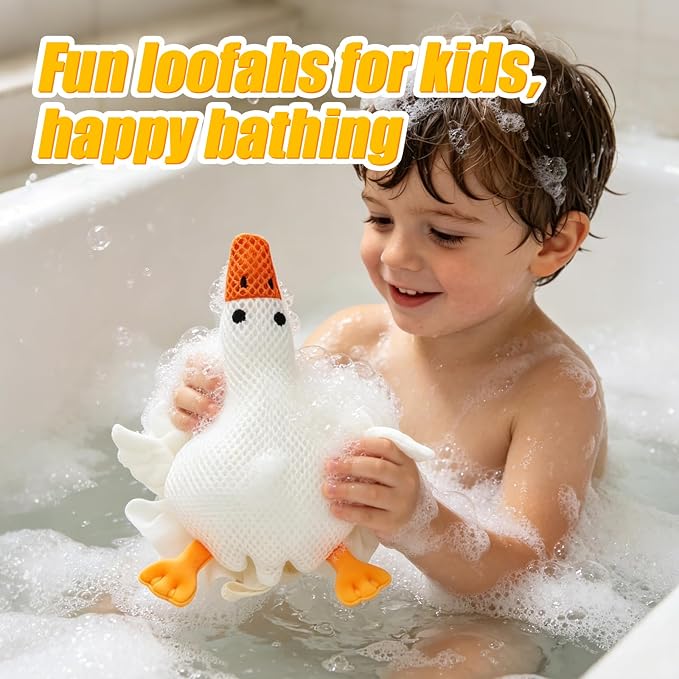 Kids Loofah, Cute Cartoon Animal Kids Bath Sponge - Image 5