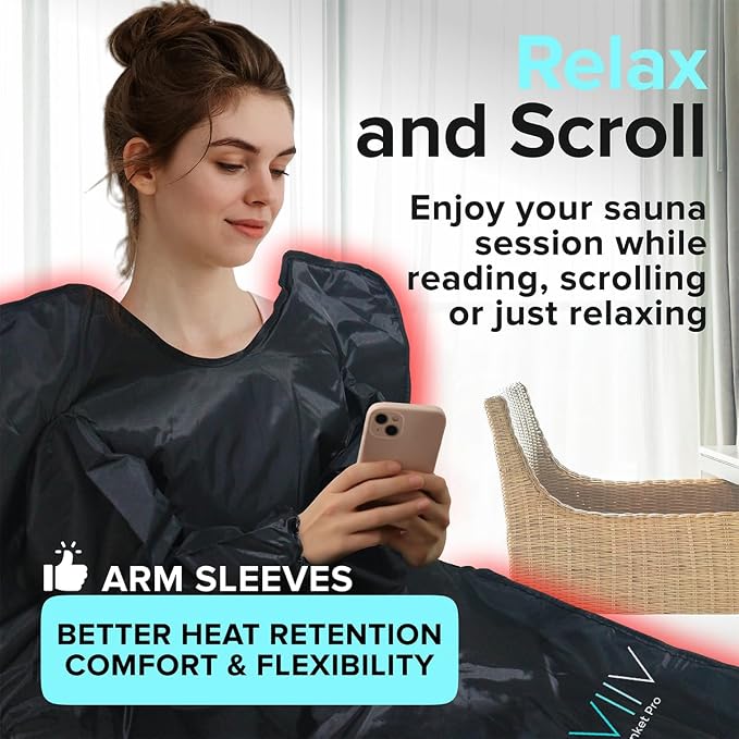 Portable Sauna Blanket with Arm Sleeves - Image 2