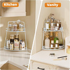 VITVITI 2 Tier Corner Bathroom Counter Organizer, Metal Bathroom Countertop - Image 5